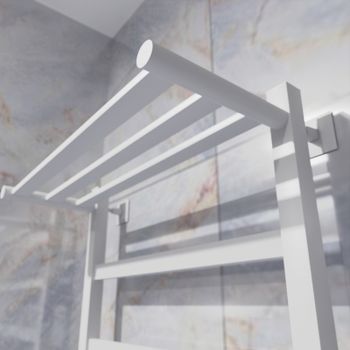 Электрический полотенцесушитель Altasan ПарусПроф 80х50 ПарусПроф8050ПБМ с полкой Белый матовый — фото 5, Электрические полотенцесушители