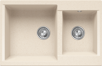 Кухонная мойка Polygran BRIG-772 (№327 Кремовый) — фото 1, Кухонные мойки