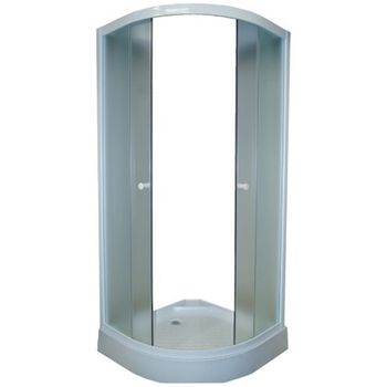 Душевой уголок Parly 90x90 ZF91 профиль Белый стекло матовое — фото 1, Душевые уголки четверть круга