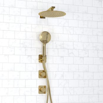 A7651.303.183.208.280.197.207  Встраиваемый комплект для душа с верхней душевой насадкой и лейкой — фото 2, Встраиваемые душевые комплекты