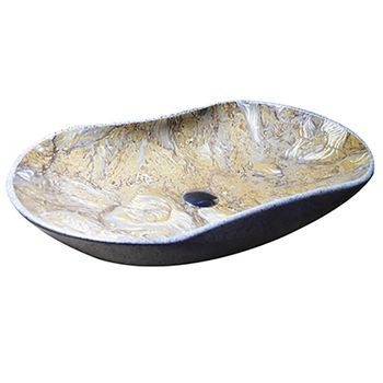 Раковина-чаша CeramaLux 67 503 Коричневая — фото 1, Раковины накладные