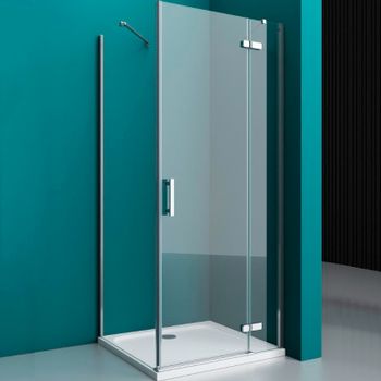Душевой уголок BelBagno Kraft 120х100 KRAFT-AH-12-120/100-C-Cr-R профиль Хром стекло прозрачное — фото 1, Прямоугольные душевые уголки