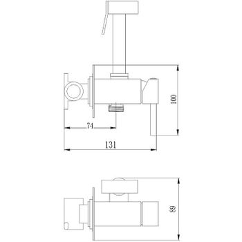 Гигиенический душ со смесителем Haiba HB5512-4 Бронза — фото 2, Гигиенические души