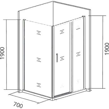 Душевая стенка Good Door Cofe SP-70-C-CH 70 КФ00035 профиль Хром стекло прозрачное — фото 2, Боковые стенки