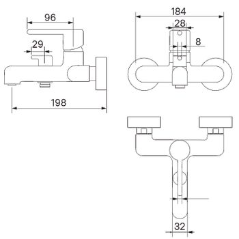 Смеситель для ванны Iddis Aiger AIGMG00i02WA Золото матовое — фото 2, Смеситель для ванны