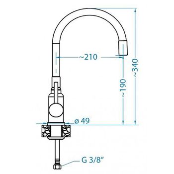 Смеситель для кухни Alveus Flexa 1147023 Нержавеющая сталь Черный — фото 2, Смесители для кухни