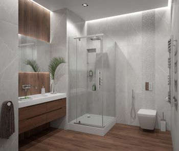 Душевой уголок Erlit Comfort 100х100 ER10110H-C1 профиль Хром стекло прозрачное — фото 2, Квадратные душевые уголки