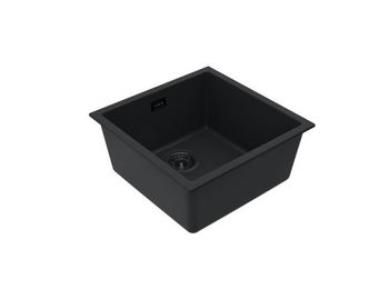 Мойка для кухни ALVEUS OMNI 20 GRANITAL DEEP BLACK-G90 BE 450x450x198 с сифоном 1148151 — фото 2, Кухонные мойки
