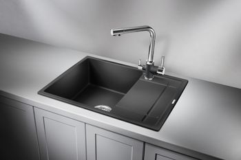 Granula-6501, ТУРМАЛИН, кухонная мойка, кварц — фото 2, Кухонные мойки