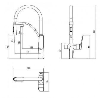 Смеситель для кухни Lemark Bronx LM3761BLR Черный Золото — фото 2, Смесители для кухни