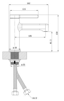 Смеситель "Canberra Gold" д/рак, арт. CR26Gold — фото 2, Смесители для раковины
