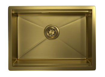 Granula-KS-6045U, ЗОЛОТО САТИН, стальная кухонная мойка KITCHEN SPACE — фото 2, Кухонные мойки