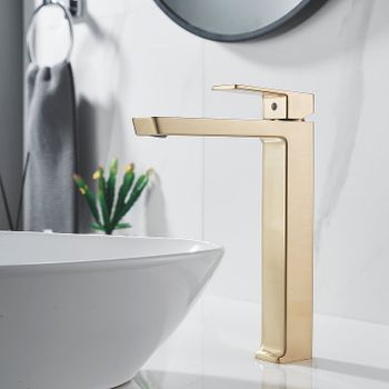 Смеситель для раковины Rose R18G R1811G-1 Золото матовое — фото 11, Смесители для раковины