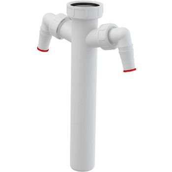 Патрубок для сифона Alcaplast A44M-DN40 с двумя штуцерами 6/4 — фото 1, Прочие комплектующие для слива и канализации