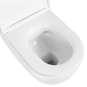 Унитаз подвесной AQ0700-00 Aquatek Поларис 518х365х375мм, тонкое сиденье с механизмом плавного закры — фото 5, Подвесные унитазы