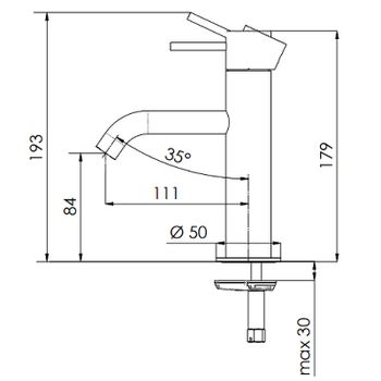 Смеситель для раковины Remer X-Style Inox SSX12 Нержавеющая сталь — фото 2, Смесители для раковины