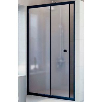 Душевая дверь Radomir Вита 150 1-63-6-0-0-1111 профиль Черный стекло матовое — фото 1, Раздвижные душевые двери