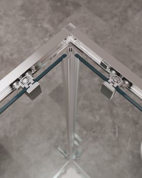 Душевой уголок CEZARES MOLVENO-A-2-100-C-Cr-IV — фото 4, Квадратные душевые уголки