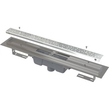 Душевой лоток Alcaplast APZ1011-550L с решеткой Хром — фото 1, Душевые лотки
