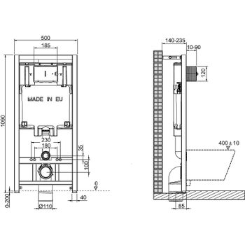 Комплект унитаза AQUAme AQM2002 с сиденьем Микролифт и инсталляцией Jacob Delafon E29025-NF+E4316-CP — фото 12, Комплекты унитаз + инсталляция