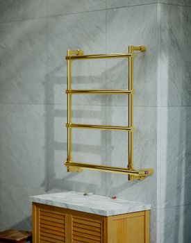 Электрический полотенцесушитель Margaroli Sole 542-4 BOX 5424704GONB Золото — фото 4, Электрические полотенцесушители