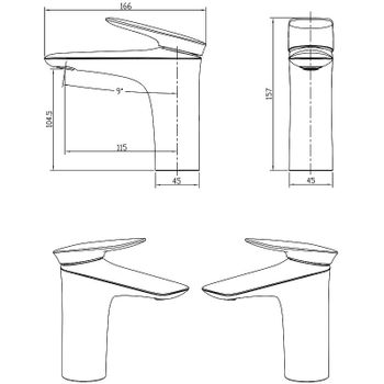 Смеситель для раковины Bond Cube B03-2100 Хром — фото 5, Смесители для раковины