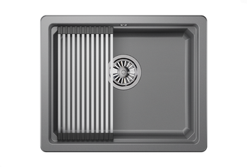 Granula-KS-5501U, АЛЮМИНИУМ, кухонная мойка, кварц — фото 1, Кухонные мойки