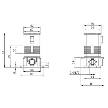 Смеситель для душа Caprigo Adria-Uno Black Edition 02B-550-crm Хром — фото 3, Смеситель для душа