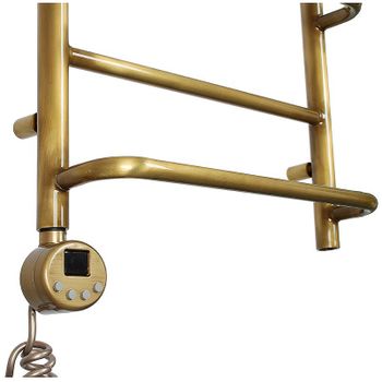 Электрический полотенцесушитель Domoterm Орфей с полкой П7 400x800 АБР EL Античная бронза — фото 3, Электрические полотенцесушители