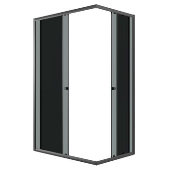 Душевое ограждение Niagara Eco NG-1129-14QT (120х90х190) прямоугольник,раздвижное,черный,стекло тони — фото 4, Прямоугольные душевые уголки