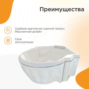 Акриловая ванна Radomir Fra Grande Монте-Карло 149x149 4-01-0-0-1-401 без гидромассажа — фото 2, Акриловые ванны