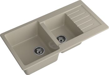 GRANFEST Мойка PRACTIK 980KL 2 чаши+крыло 980*510мм топаз арт.GF- — фото 1, Кухонные мойки