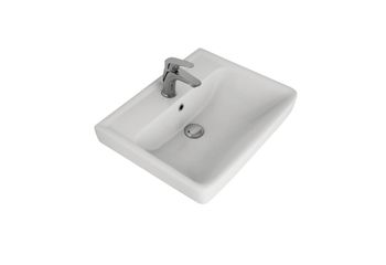 Q, 55 см, мебельный умывальник, керамический — фото 4, Мини-раковины