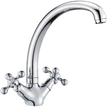 Смеситель для кухни Haiba HB4719 Хром — фото 1, Смесители для кухни