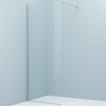 Душевая перегородка Iddis Slide 80 SLI8CS8i23 профиль Хром стекло прозрачное — фото 1, Душевые перегородки