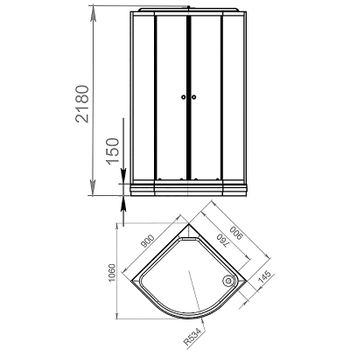 Душевая кабина Melodia della vita Classica 90x90 MB01028 без гидромассажа — фото 3, Душевые кабины