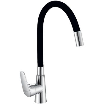 Смеситель для кухни D-Lin D155302-1 Хром Черный — фото 1, Смесители для кухни