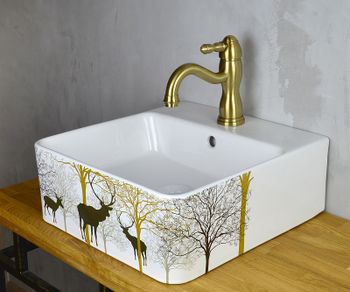 Смеситель для раковины Bronze de Luxe Tiffany 1901BR Бронза — фото 3, Смесители для раковины