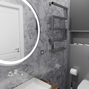 Электрический полотенцесушитель Altasan ШалимарПроф 80x50 ШалимарПроф8050Г Графит — фото 4, Электрические полотенцесушители