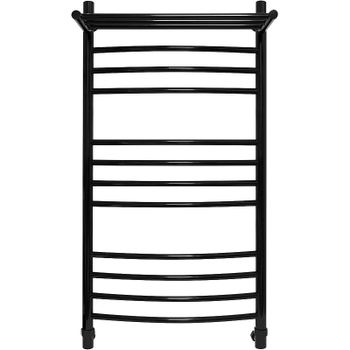 Водяной полотенцесушитель Energy Prestige Modus 1000x500 EWTRPRESM10050R905M с полкой Черный матовый — фото 1, Водяные полотенцесушители