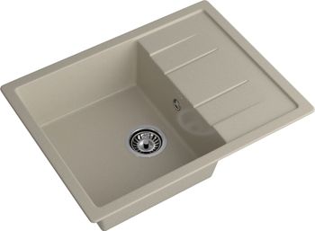 GRANFEST Мойка QUADRO 650L 1-чаша+крыло 650*500мм топаз арт.GF- — фото 1, Кухонные мойки