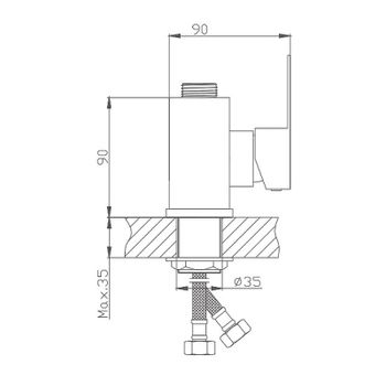 Смеситель для кухни Haiba HB73801 Нержавеющая сталь без излива — фото 2, Смесители для кухни