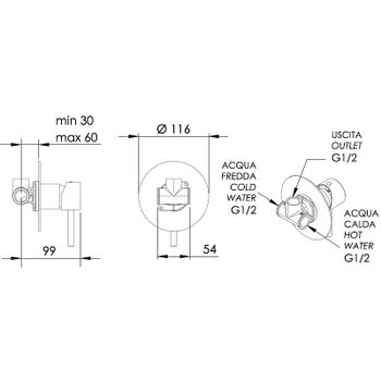 Смеситель для душа Remer X-Style X30LXV Сталь — фото 2, Смеситель для душа