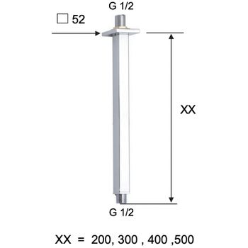 Кронштейн для верхнего душа Remer 347S30CFP Черный брашированный хром — фото 2, Кронштейны для верхнего душа