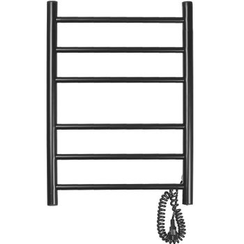 Электрический полотенцесушитель Domoterm Аврора DMT 109-6 40x60 EKR Черный матовый — фото 1, Электрические полотенцесушители