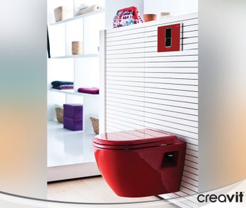 Клавиша смыва Creavit FP8001.01 Красная — фото 2, Кнопки смыва