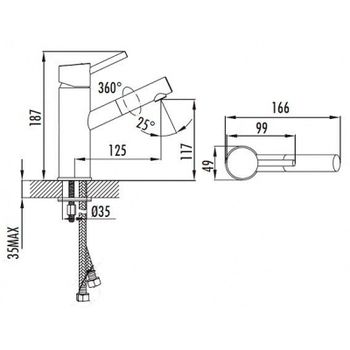 Смеситель для раковины Creavit Ducky FC1198B Синий — фото 2, Смесители для раковины