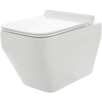 Унитаз AQUAme AQM2009 подвесной Белый глянец с сиденьем Микролифт — фото 1, Подвесные унитазы