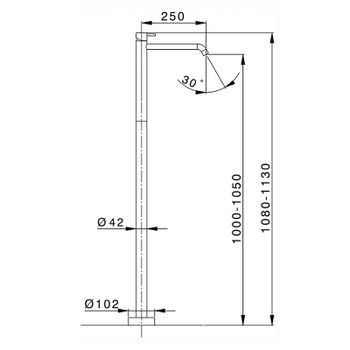 Смеситель для раковины Cisal Less LN01451040 Черный матовый — фото 2, Смесители для раковины