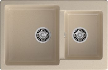 GRANFEST Мойка PRACTIK 780K 2 чаши 780*510мм кашемир арт.GF- — фото 2, Кухонные мойки